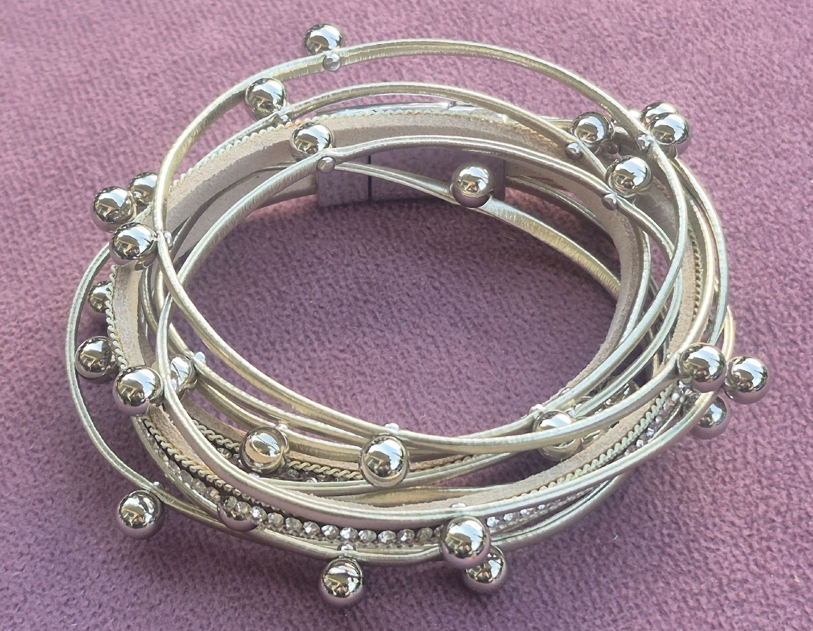 Armbänder & -reifen: Bracciale multistrato con sfere e strass  – Neu (gemäss Beschreibung) aus Giubiasco von Stefaniav 6