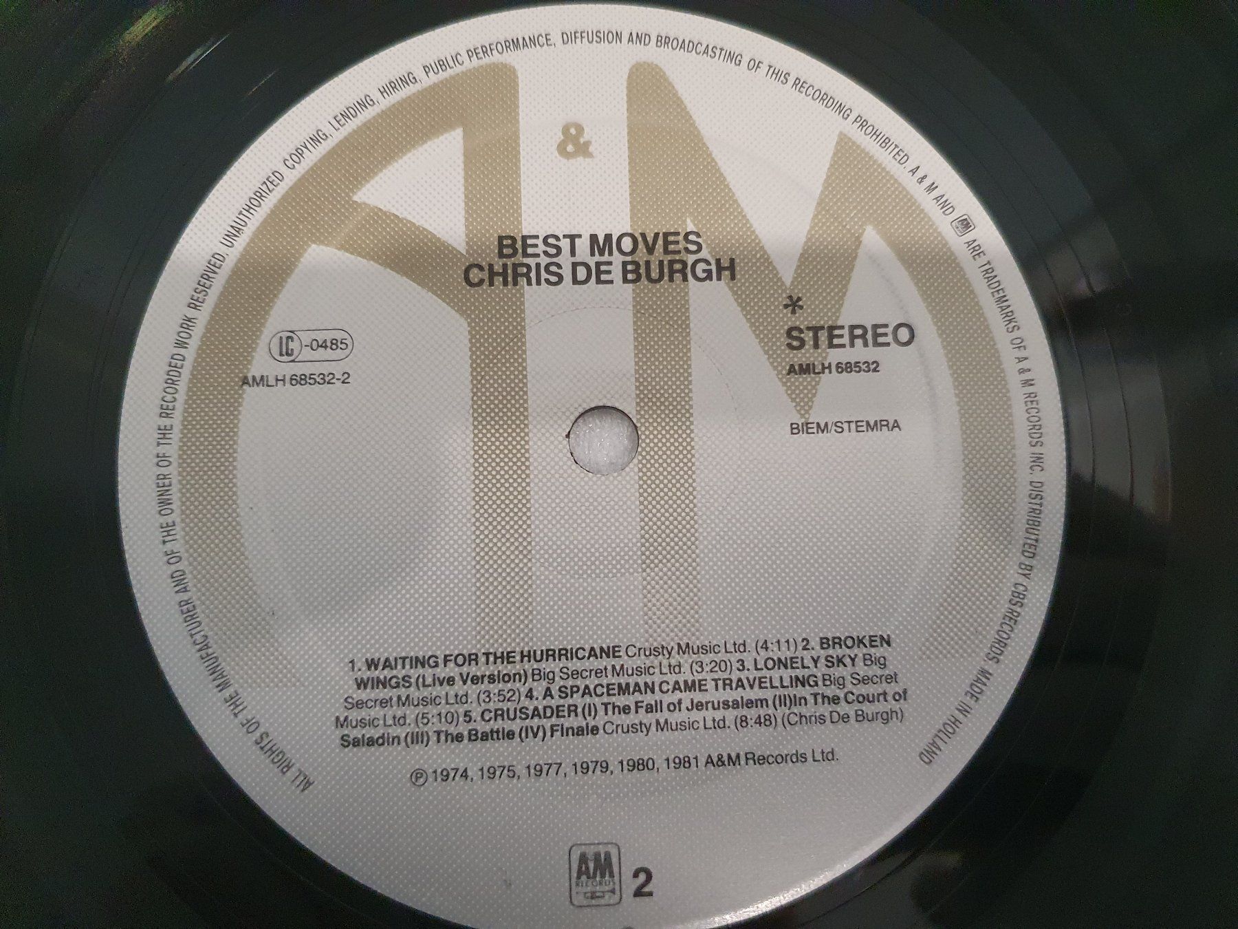 Dischi in vinile: Chris de Burgh – Best Moves – Usato da Uster venduto da Vinyl-Leidenschaft 6
