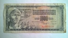 Billet banque Ex-Yougoslavie 1000 Dinars 4/11/1981 BE