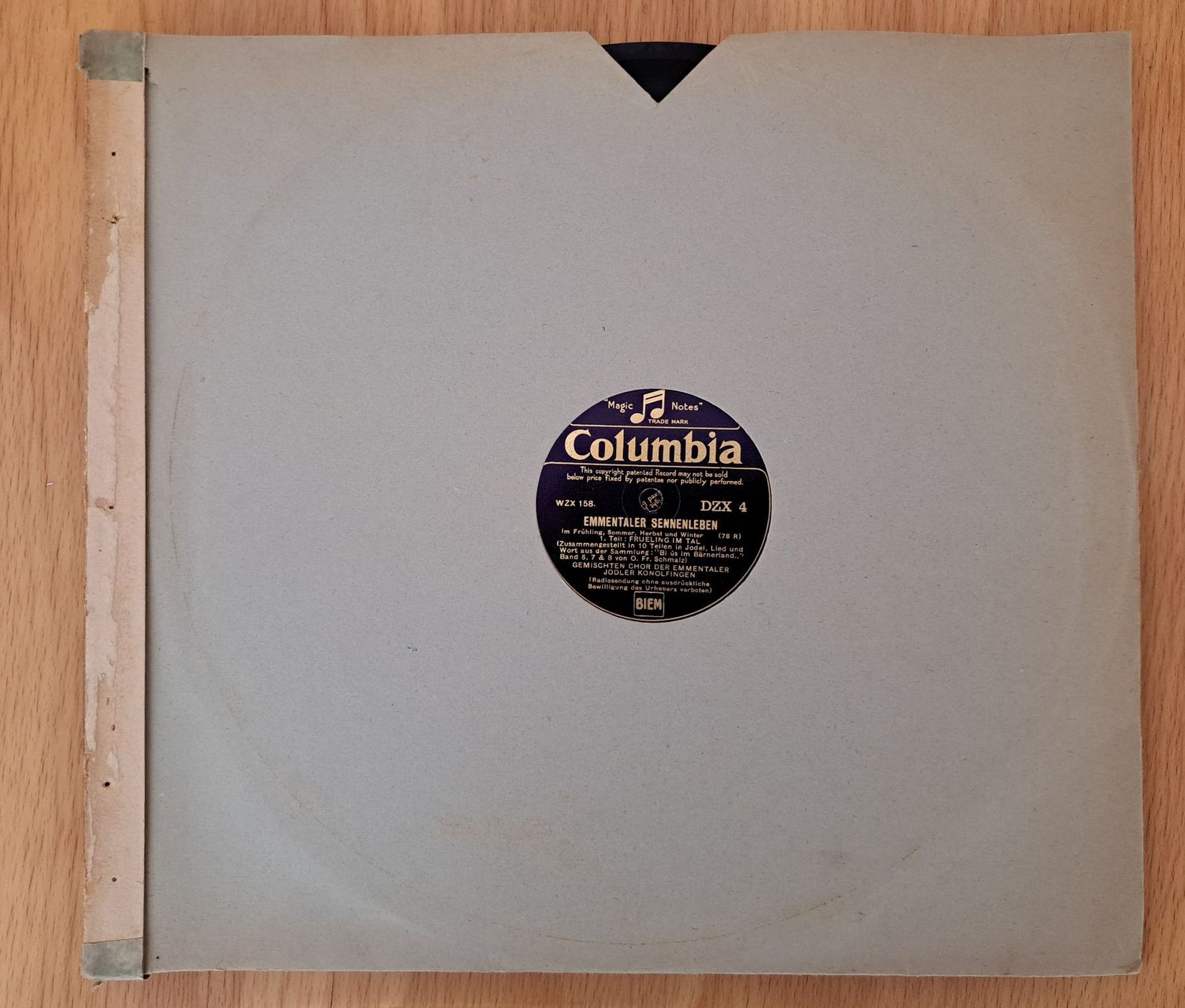Dischi in vinile: Emmentaler Sennenleben, Teil 1-8, 4 Schellack-Platten – Usato da Zürich venduto da ad_leones
