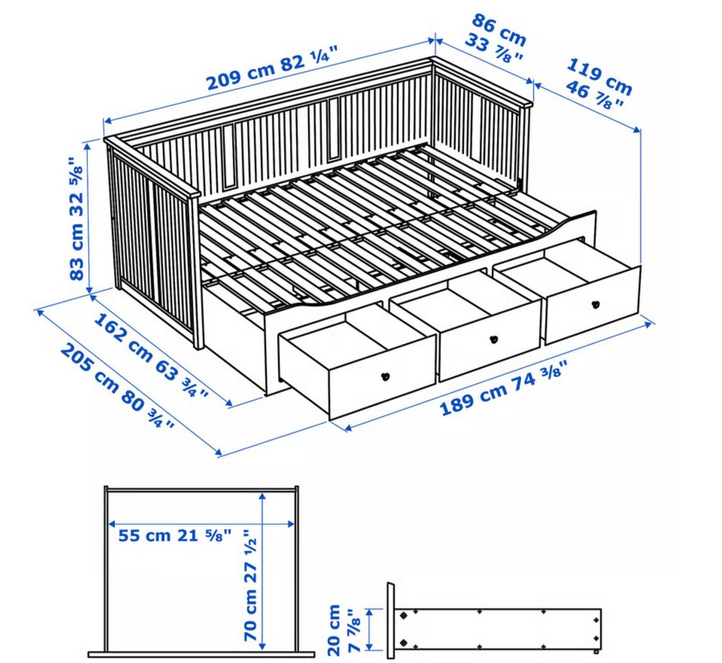Ikea Lits: Extendable Bed Frame – D'occasion à Zürich par riviere_riviere 4