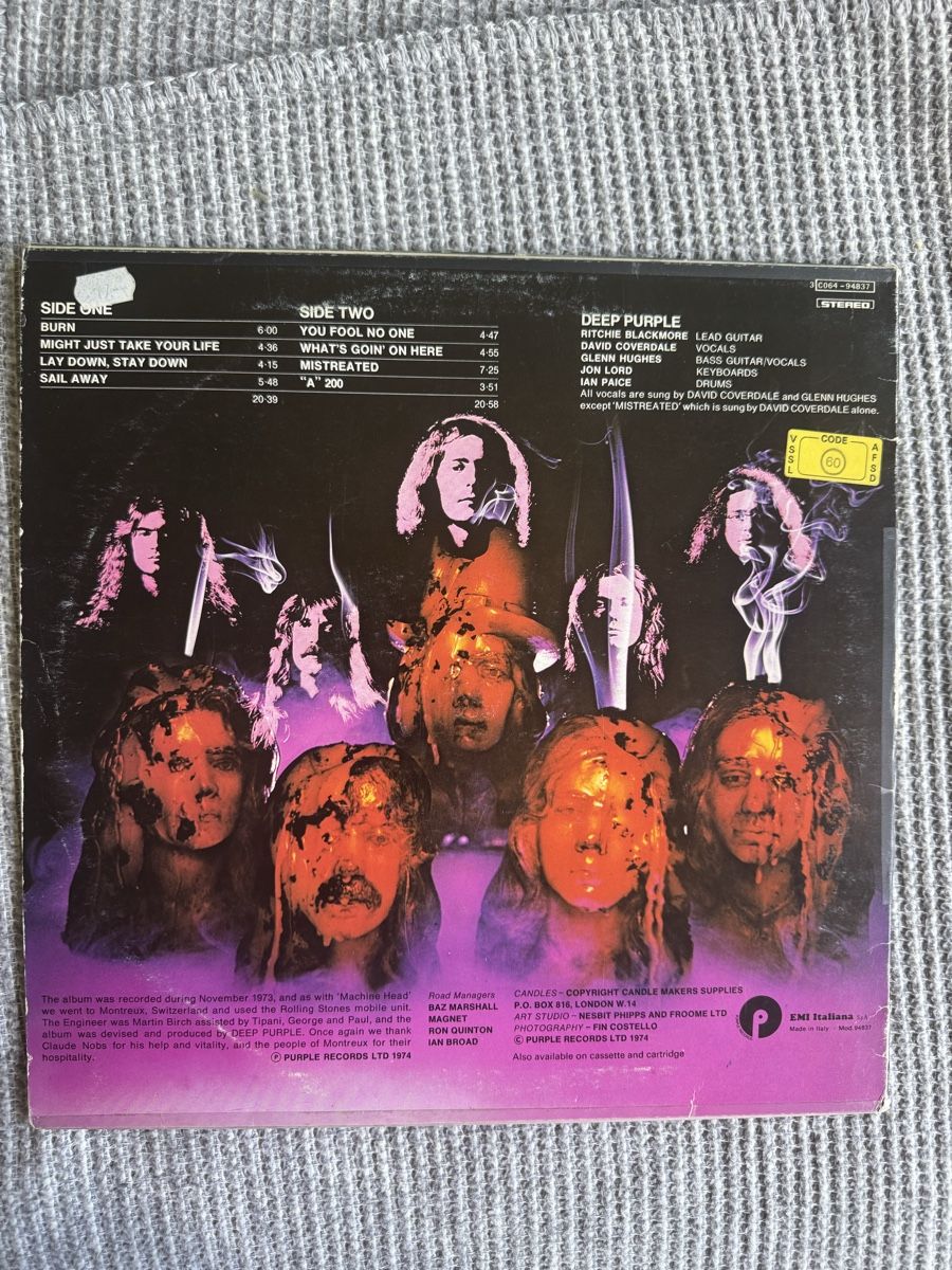 Vinyles: Deep Purple - Burn - LP - 70s – D'occasion à Rorbas par BlackstarRecords 1