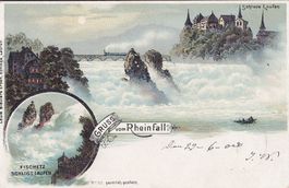 Schloss Laufen AK 1900 Litho von L. Bleulers Erben No: 55