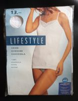 Damen Top Unterhemd Gr. 38 Weiss Lifestyle 100% Baumwolle...