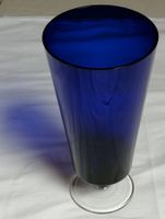 Vase / Glasvase, kobaltblau, Höhe 23 cm, um 1990