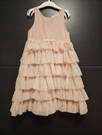 H&M Kleid, Gr. 122, rosa Glitzer, festlich, Top Zustand!