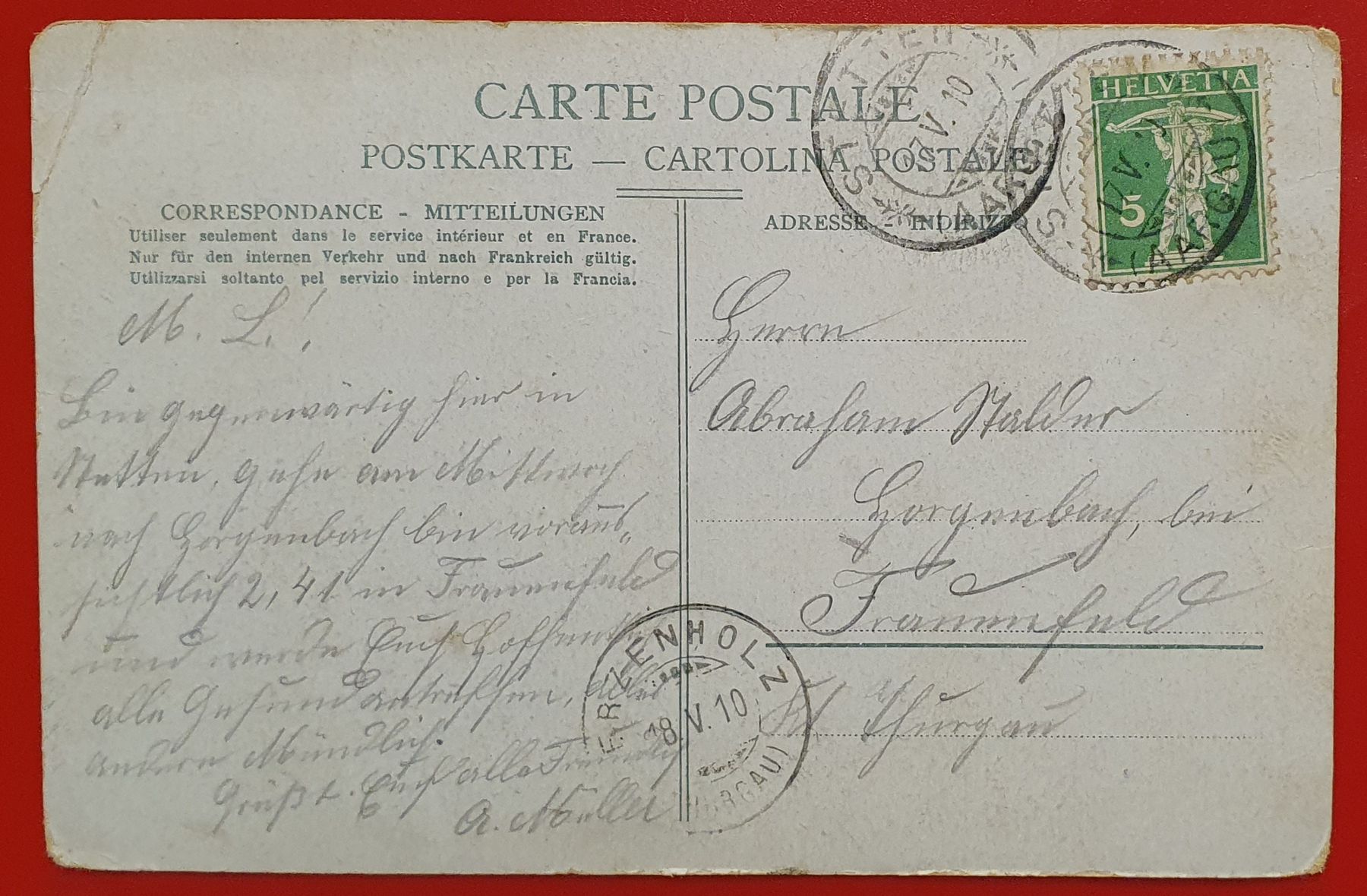Cartoline postali: Gruss aus Stetten AG – Usato da Kreuzlingen venduto da Rschweiz1 1