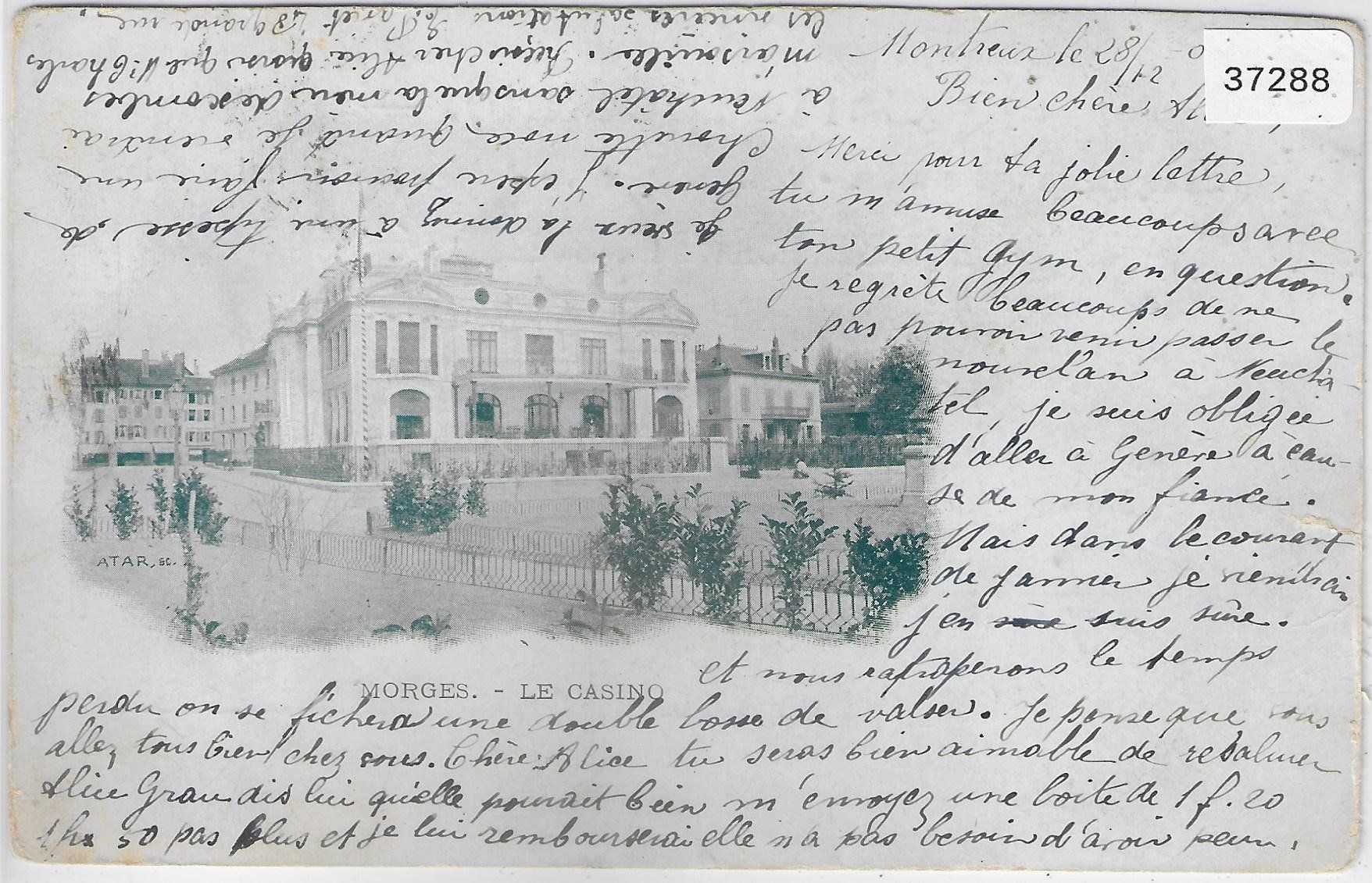 Cartoline postali: Morges - Le Casino – Usato da Ettingen venduto da Kartenplanet