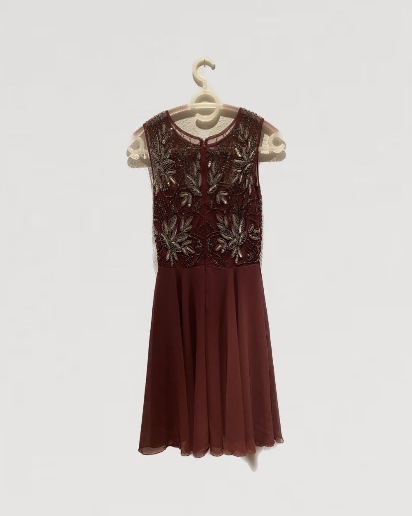 Kleider: Lace & Beads bordeaux rotes Kleid – Neu (gemäss Beschreibung) aus Zürich von Shoppingqueen98 3