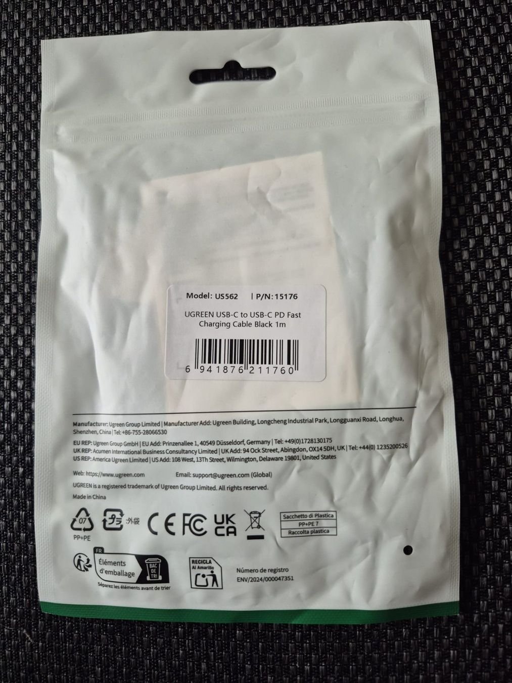 Ugreen Cavi: NEU | UGREEN USB-C USB-C | 100W (1M) – Usato da Basel venduto da D4rthbane 1