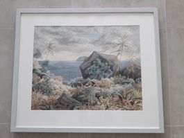 A. W. Martin - U Sassu Niuru 1992 - Aquarell (CH-Künstler)