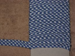 Paspelband BW royal / weiss kariert