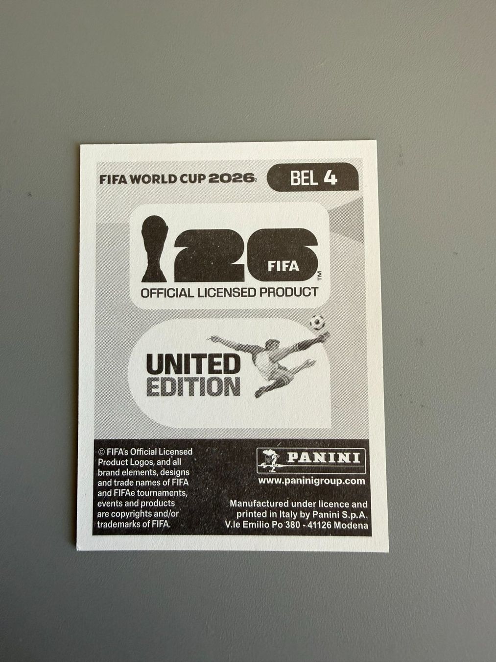 Panini Carte collezionabili: Panini Timothy Castagne BEL4 – Usato da Liebefeld venduto da Ronaldo-1996 1