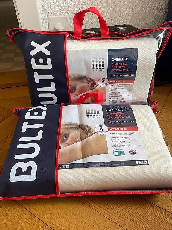 Coussins: Oreillers à mémoire de forme Bultex – Neuf avec emballage d'origine à  par