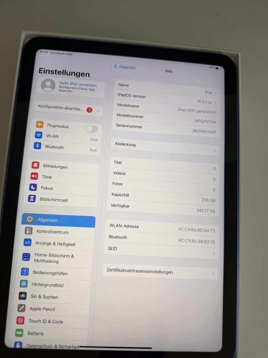 Apple Tablet PC: Apple IPad 10th Generation Wi-Fi 256GB – Usato da Reinach BL venduto da Schaenzilia 3