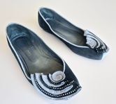 MIU MIU BALLERINAS 36, LEDERSCHUHE