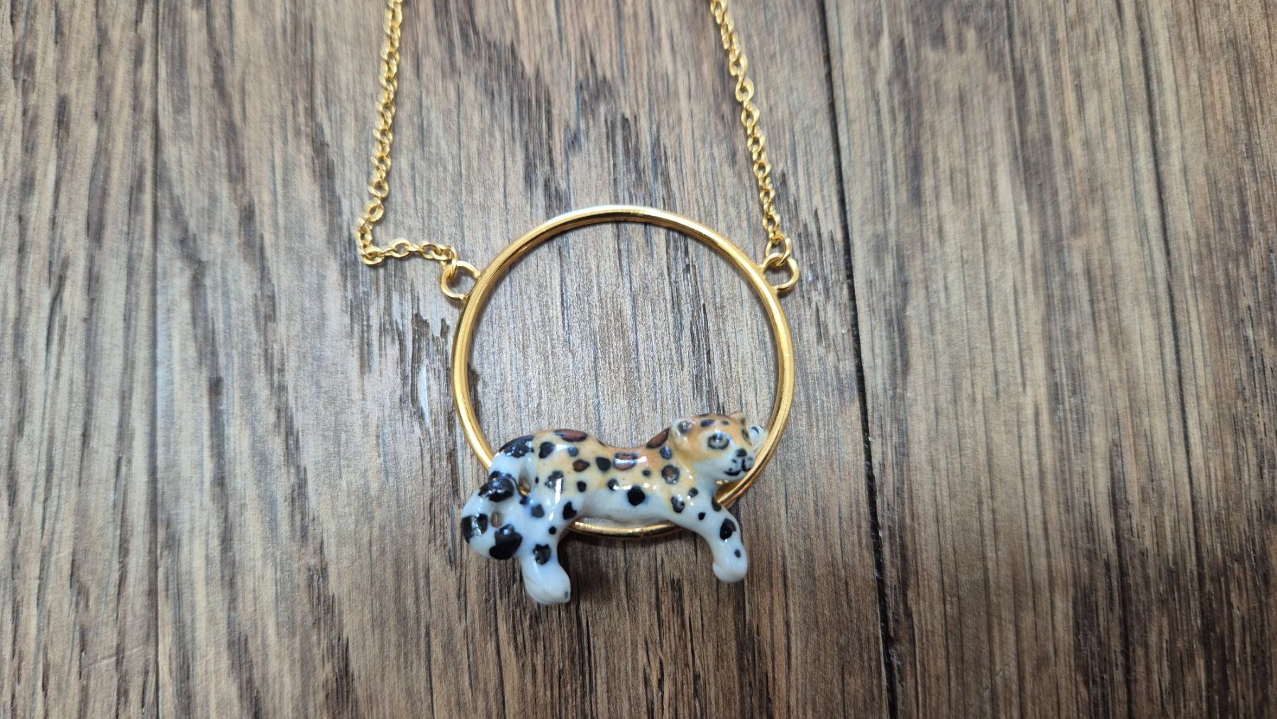 Catenine: NACH Leopard ceramic necklace – Usato da Zürich venduto da monadiederich 2