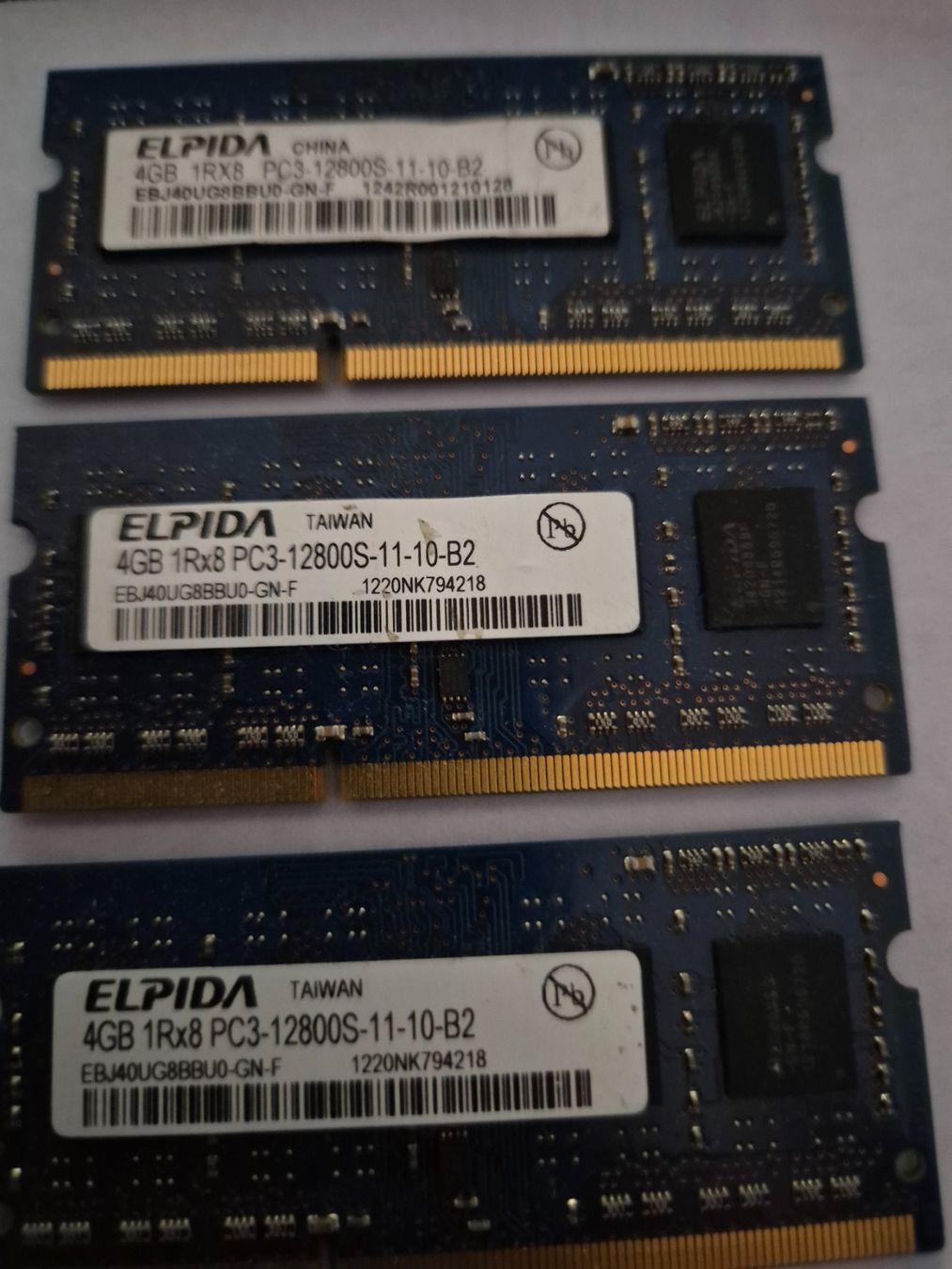 Memoria / RAM: 2x4GB 1Rx8 PC3-12800S-11-10-B2 – Usato da Roggwil BE venduto da GLDANI