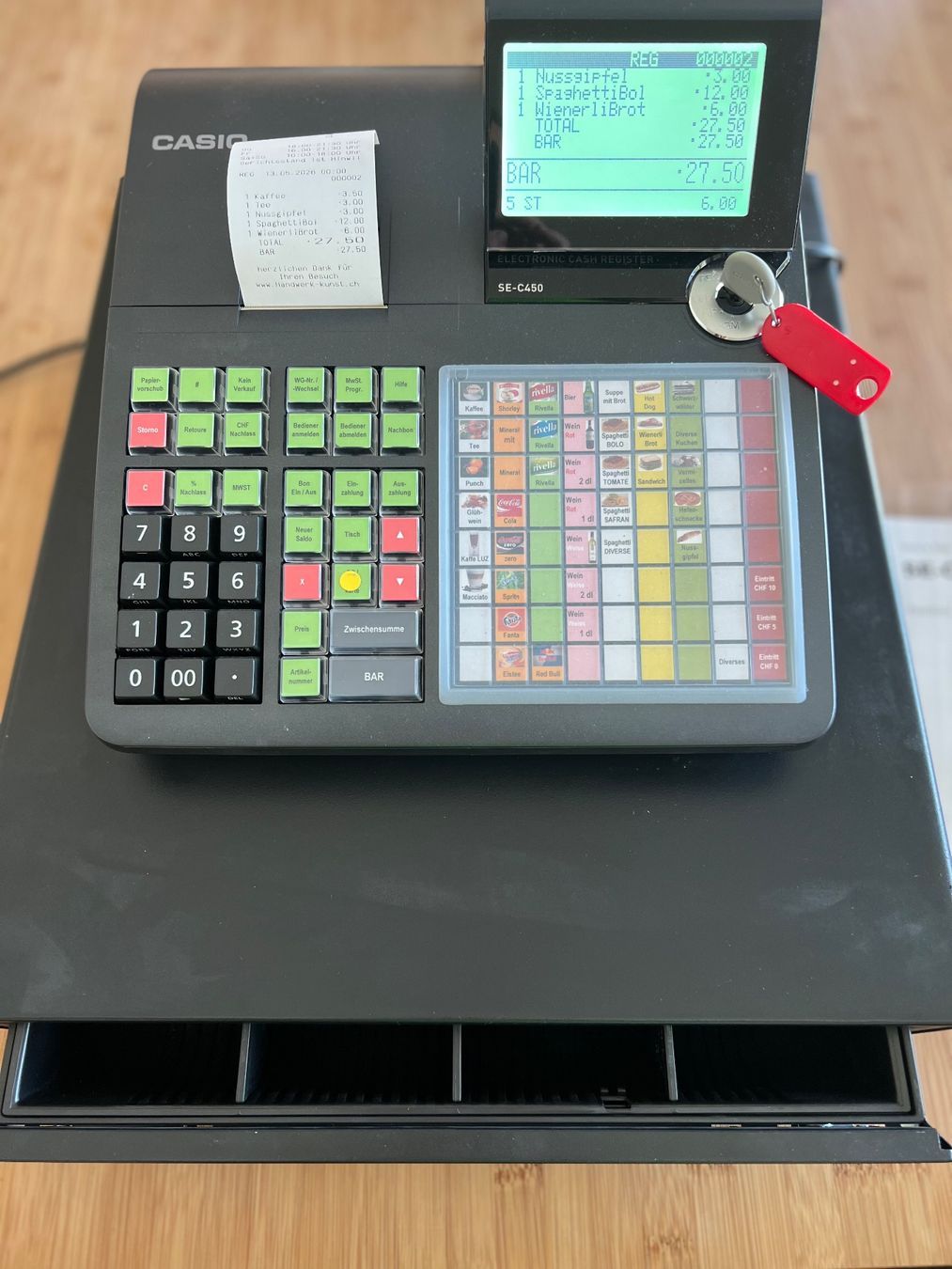 Casio Registratore di cassa: Registrierkasse mit Gelschublade – Usato da Bubikon venduto da Daniel_mettler