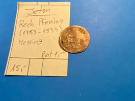 Jeton Allemagne: Rech pfenning 1763-1833