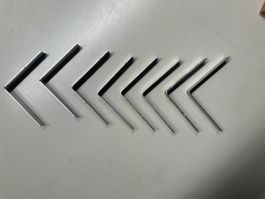 Lot de 10 équerres en metal inox  80x80x20mm neuves