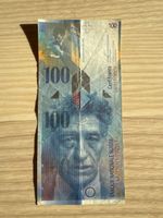 Schweizer 100-Franken-Note, gefaltet