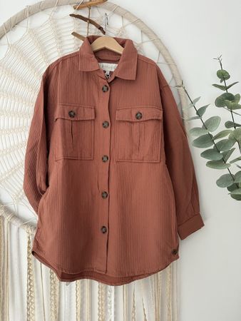 POMP DE LUX Trendige NEUE Hemdjacke Gr. 134/140 in Rostrot 