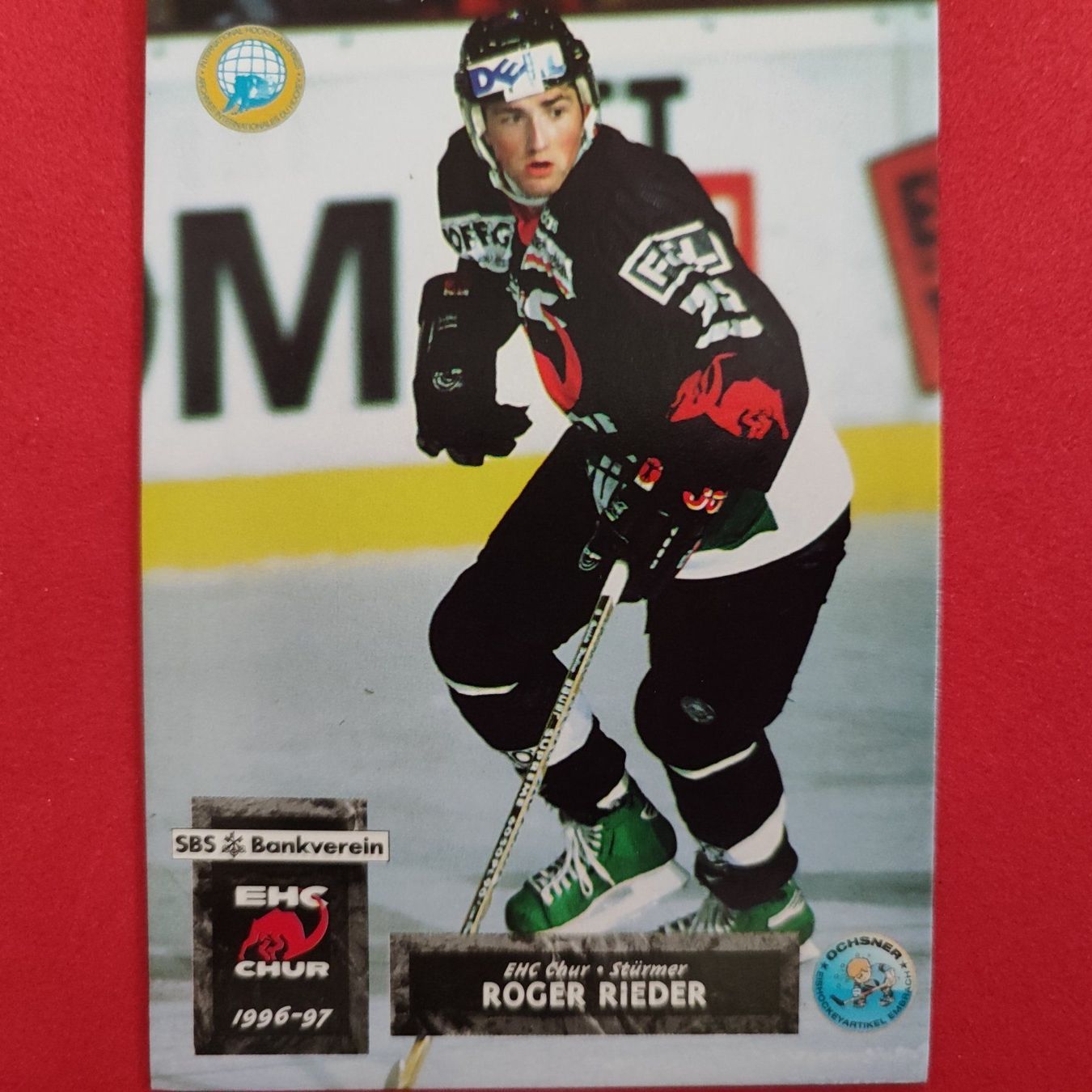 Carte collezionabili: Roger Rieder - EHC CHUR - 1996/97 – Usato da Dübendorf venduto da kb86_MOVIE