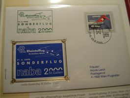 Brief Sonderflug 2000, NABA 2000 St Gallen