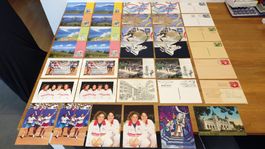 36 Postkarten je 1x ET Stempel 1x ohne Stempel