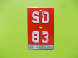 Velonummer / Fahrradnummer SO 83