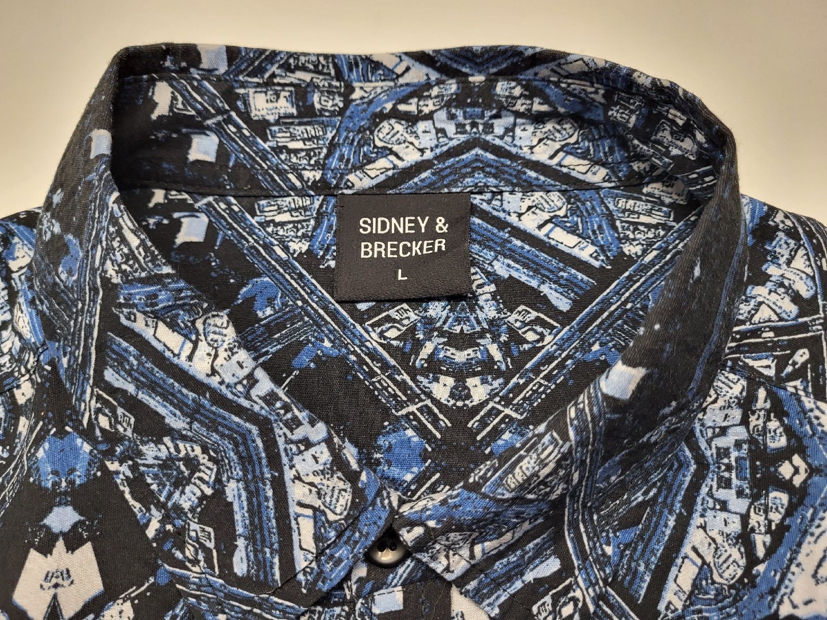 Camicie: Chemise Sidney & Brecker Taille L - Bleue – Usato da Martigny-Croix venduto da barbamama1977 2