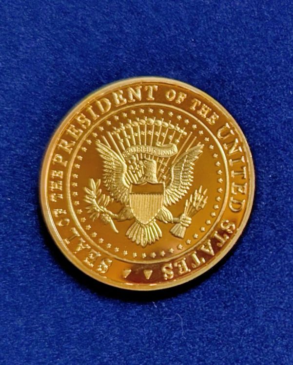 Gedenk-Münze Joe Biden Vergoldet – 1 OZ Sammlerstück, Ø 38 Mm, In Münzkapsel, Ideales Geschenk Für Fans Und Sammler