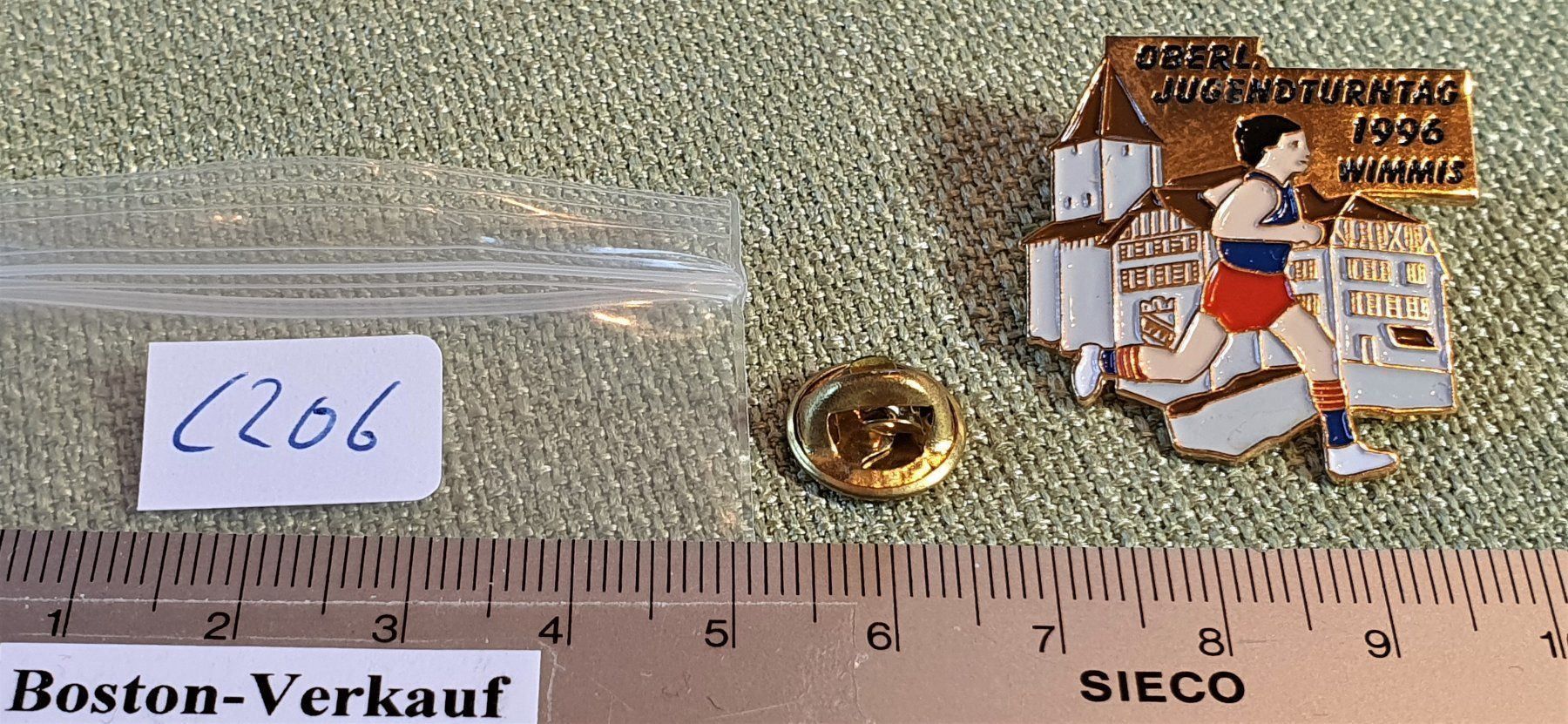 Plaketten & Abzeichen: C206  Pin Oberl. Jugendturntag 96 Wimmis – Gebraucht aus Reinach BL von Boston-Verkauf 2