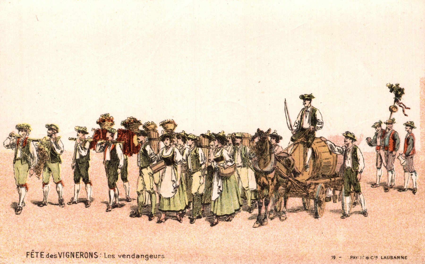 Cartoline postali: 3 Karten Fête des Vignérons – Usato da Bronschhofen venduto da Astore