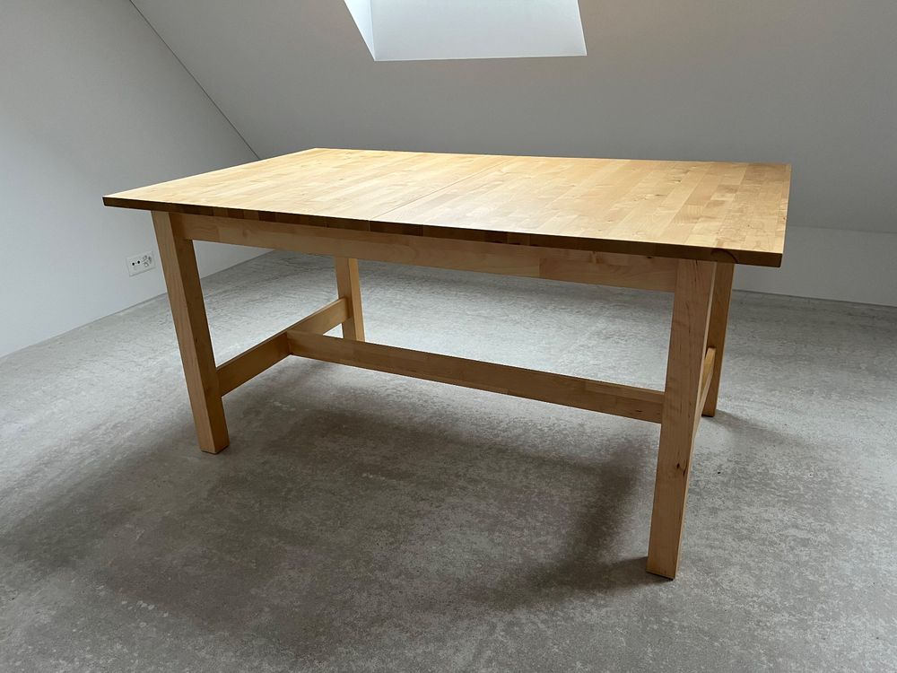Wood extendable dining table (PICK UP IN WALLISELLEN) Kaufen auf Ricardo