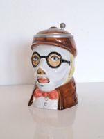 Porzellan Ernst Bohne Thüringen Bierkrug Rennfahrer Oldtimer