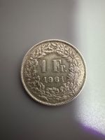 1 Fr 1961 Helvetia Silbermuenze guter Zustand
