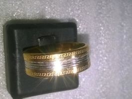 ring edelsthal,,versilbert und vergoldet,,,glanzig