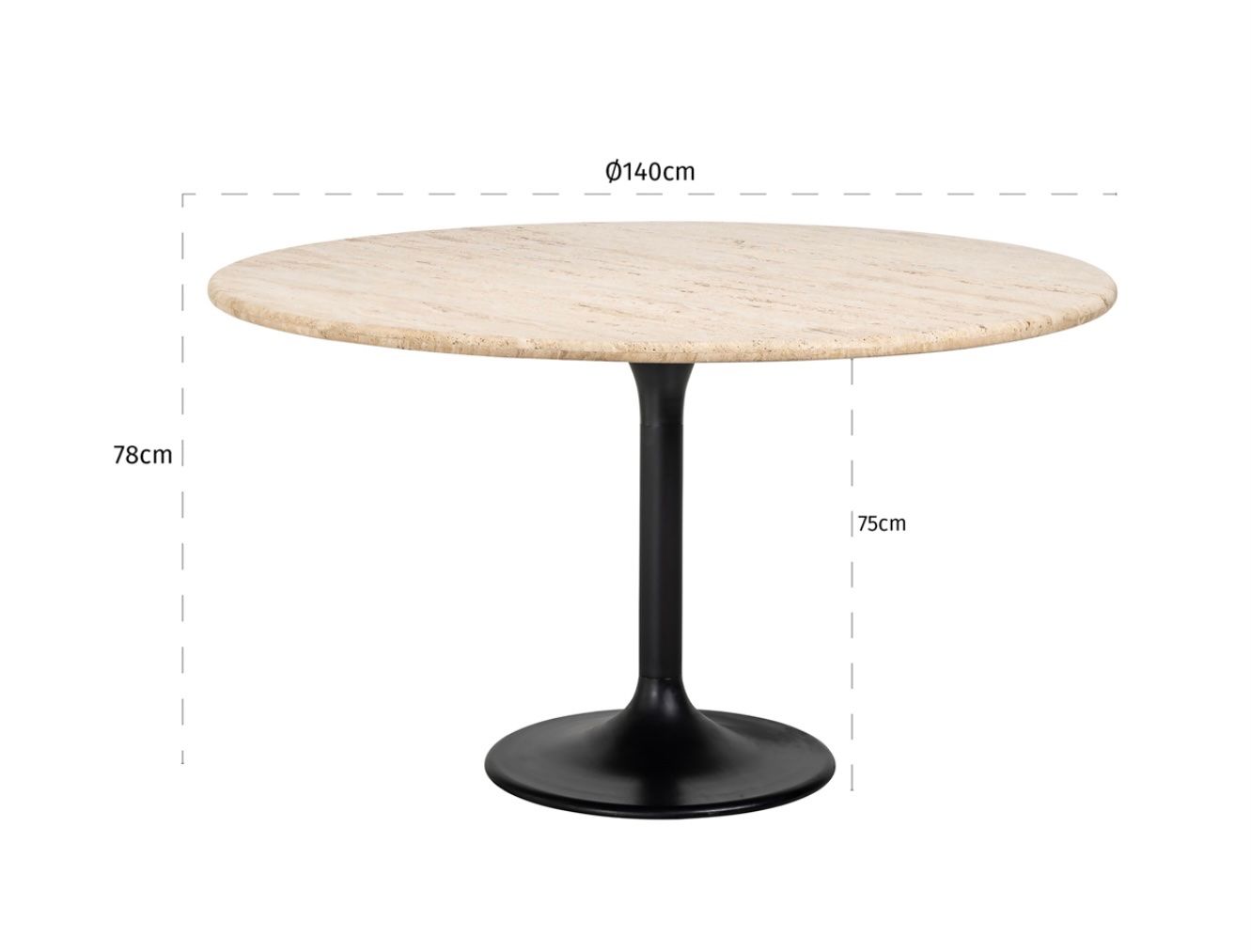Tavoli: RICHMOND INTERIORS** Dining table Hampton black 140Ø – Nuovo e nell'imballaggio originale da Ruswil venduto da Miami-2026 1