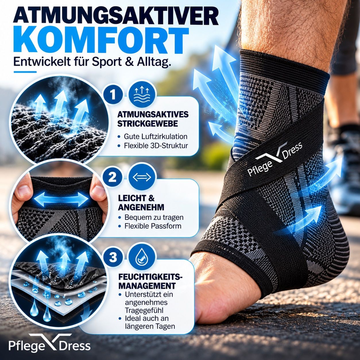 Protezioni & Imbottiture: Premium Knöchelbandage mit Kompression L – Nuovo e nell'imballaggio originale da Udligenswil venduto da Doris-Mercedes 4