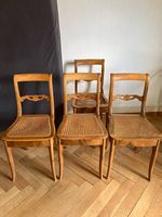 4 Vintage Stühle (Nussbaum) im Biedermeiserstil
