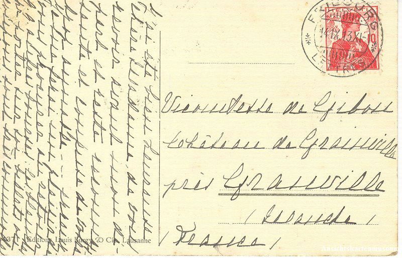 Ansichtskarten: Fribourg - le Pont du Gotteron + 1913 – Gebraucht aus Emmenbrücke von teestube 1