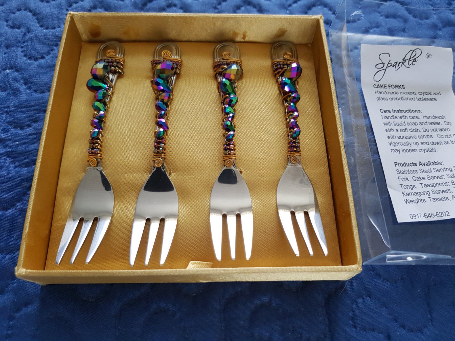Set di posate: Kuchengabeln Set, handmade Murano, neuwertig, Vintage – Usato da Berneck venduto da heikodzint 1