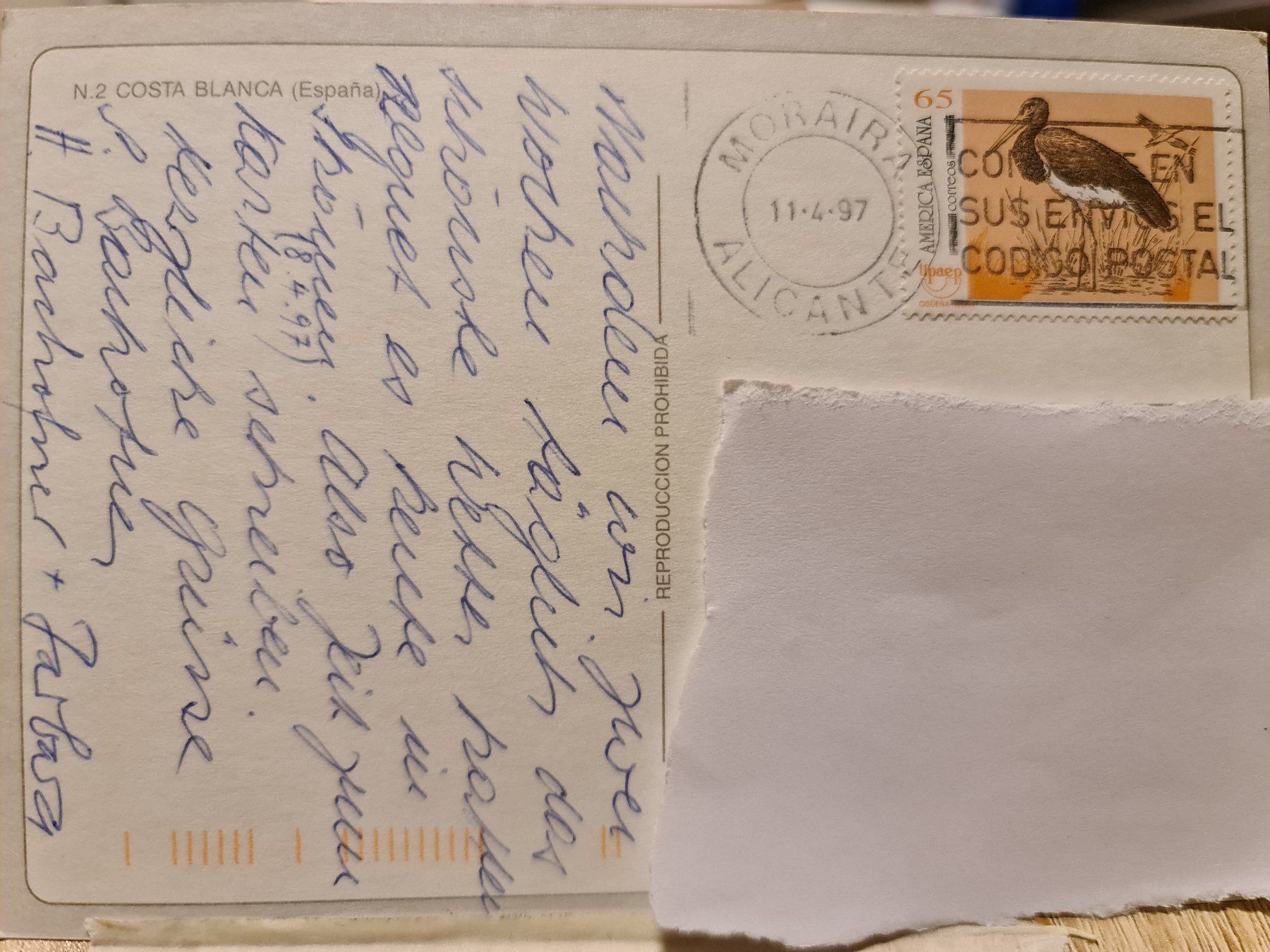 Cartoline postali: Ansichtskarte Costa Blanca Spanien – Usato da Dintikon venduto da Vexi 1