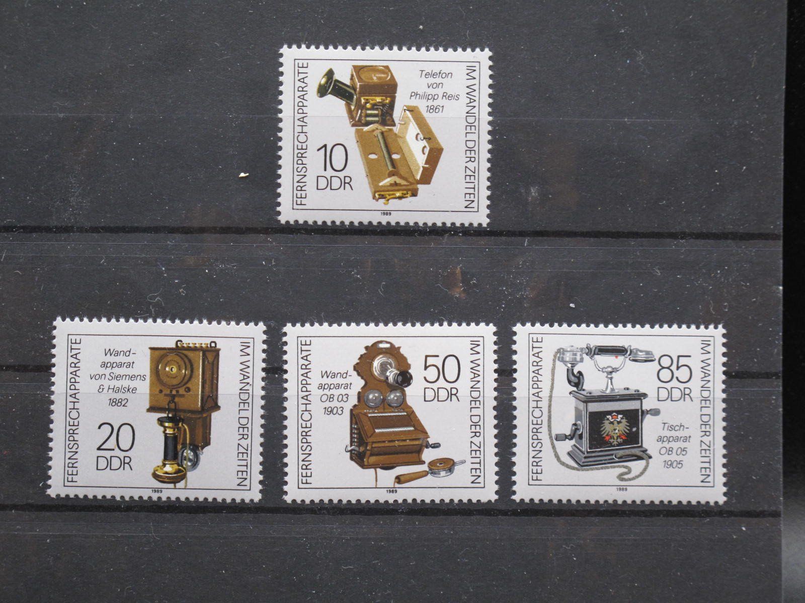 Tous les timbres: DDR 1989 Fernsprechapparate Zeit ** – D'occasion à Wil SG par fva01