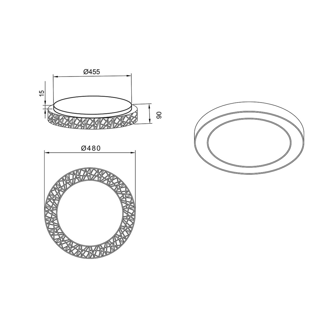 Lampadari & plafoniere: LED Deckenleuchte, Farbwechsler, 48 cm Ø – Nuovo (secondo la descrizione) da Kreuzlingen venduto da Smart-Light 7