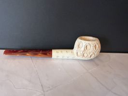 Filterlose Lületası Meerschaumpfeife mit Bernstein-Optik