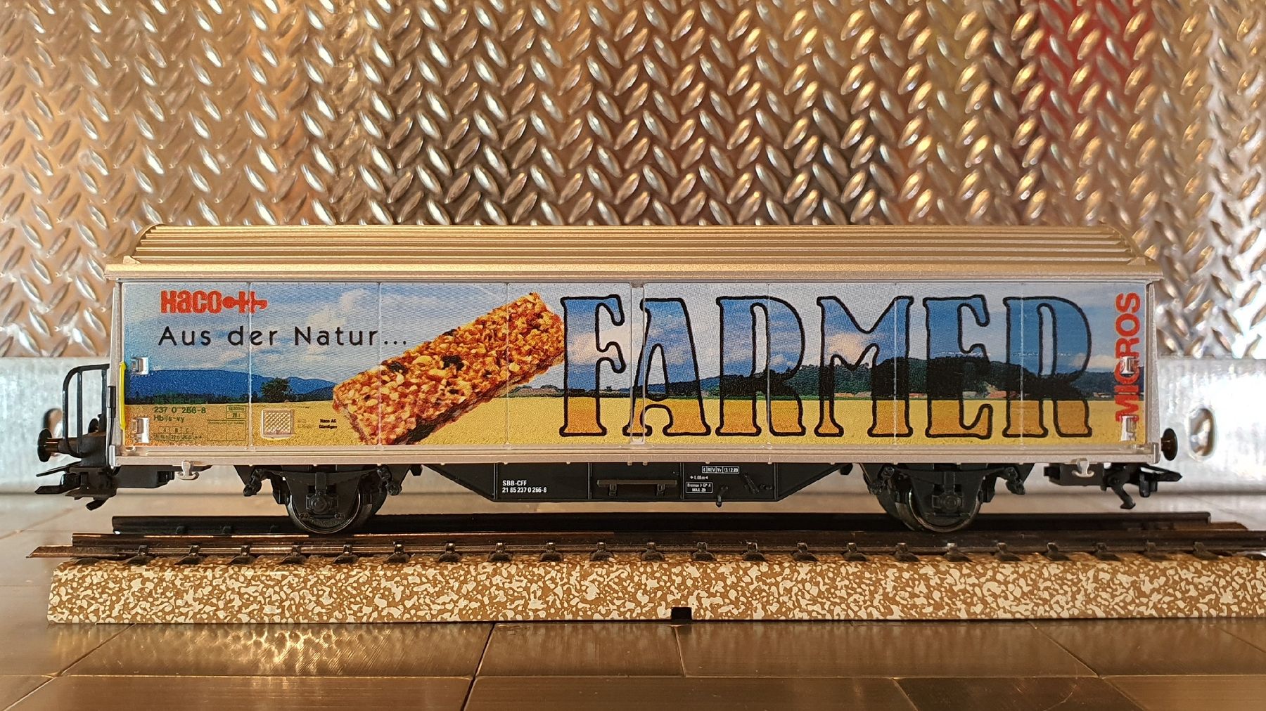 Märklin Modellini di ferrovie: MÄRKLIN H0 GÜTERWAGEN FARMER  – Usato da Männedorf venduto da Modellbau-wyss