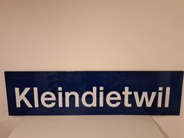 XL Emailschild Bahnhof KLEINDIETWIL/ BLS Bahnhofschild